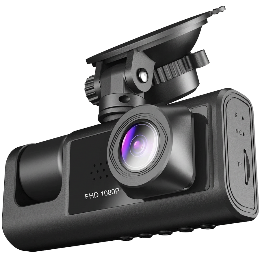 3 Channel Dash Cam: Front and Inside